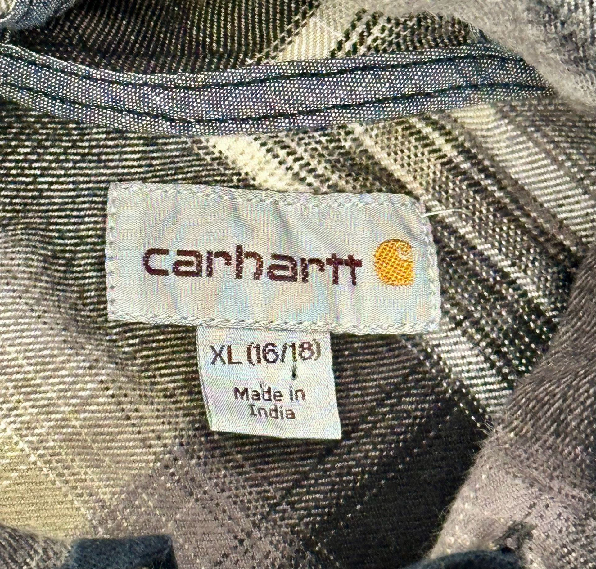 Carhartt Plaid Hooded Flannel Shirt XL (16/18) 4