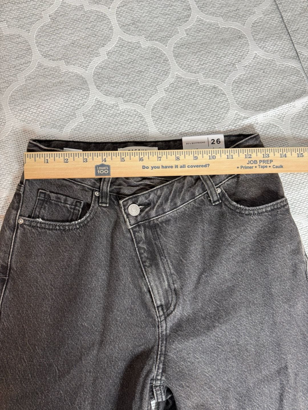 Pacsun Black 90's Boyfriend Jeans with Asymmetrical Waistband 11