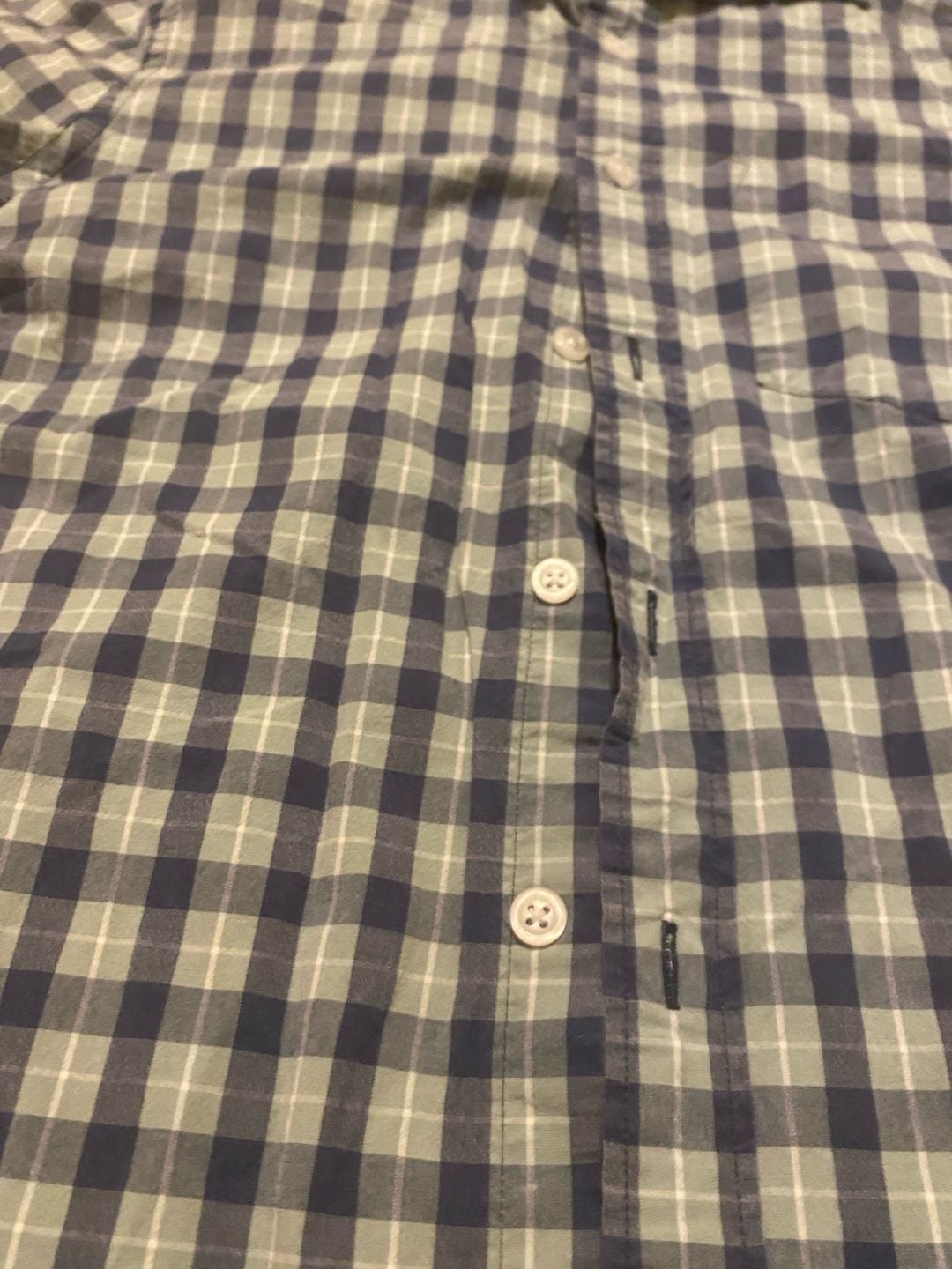 J.Crew Mercantile Flex Plaid Short Sleeve Shirt Size S Blue Gingham 3