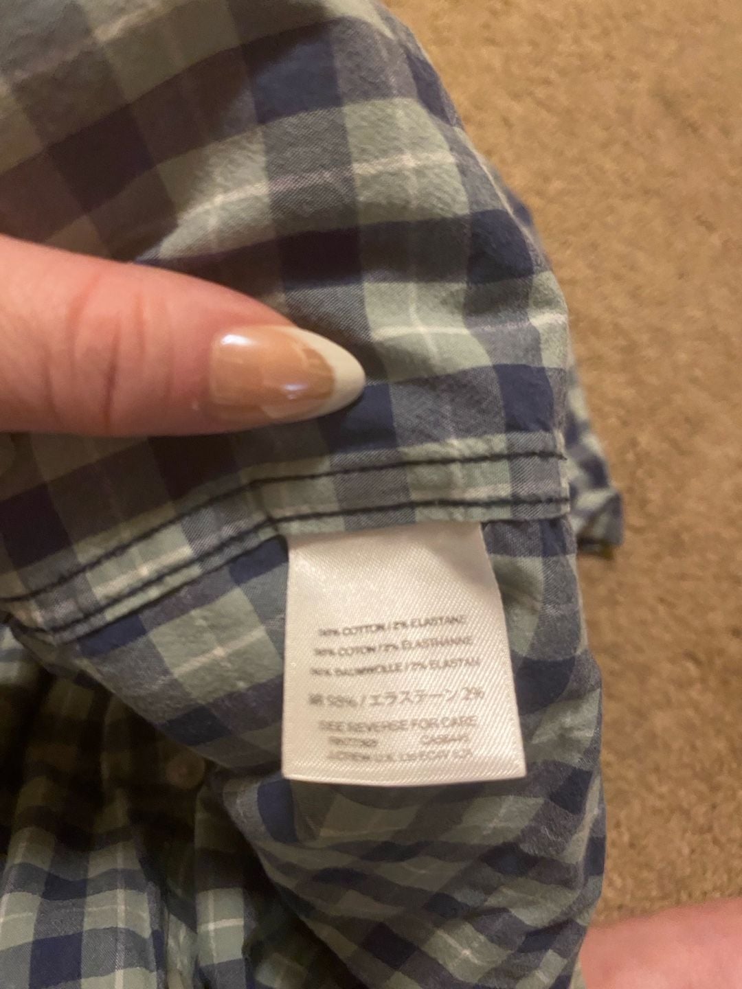 J.Crew Mercantile Flex Plaid Short Sleeve Shirt Size S Blue Gingham 5