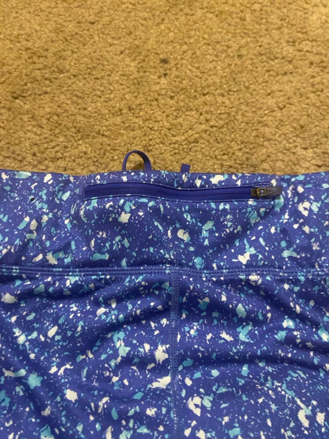 Nike Power Essential Running Tight Size M Blue Confetti Print 8
