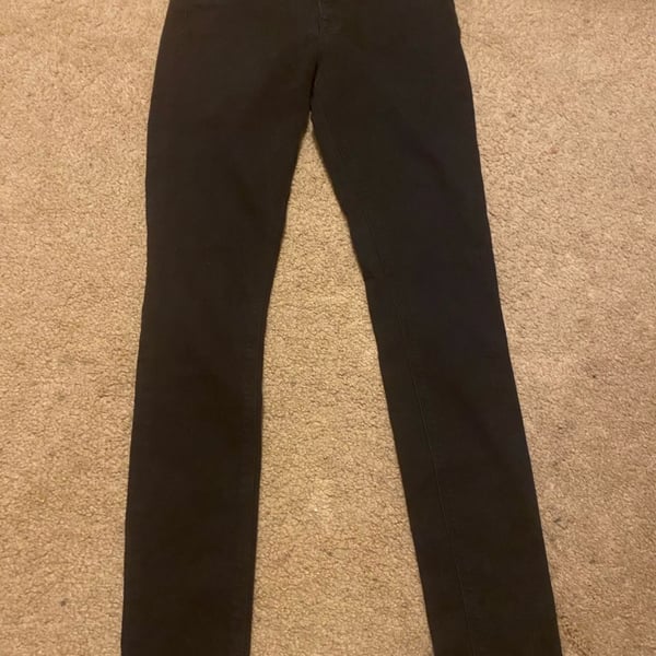 Express Legging Mid Rise Jeans Size 6L Black Stretch Denim Pants