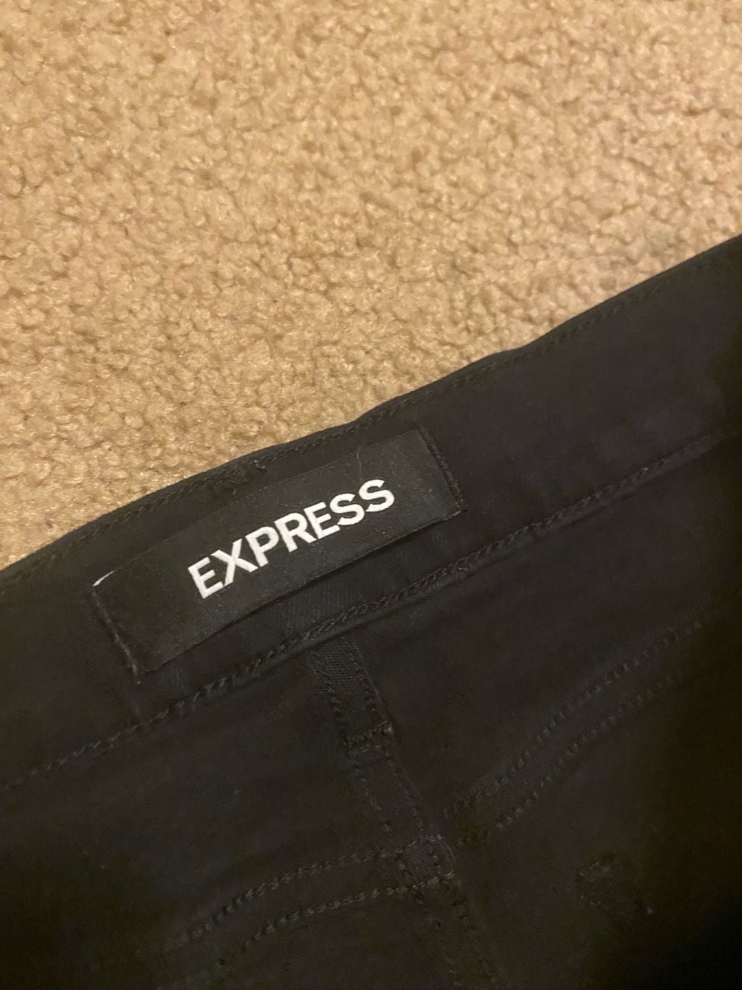 Express Legging Mid Rise Jeans Size 6L Black Stretch Denim Pants 4