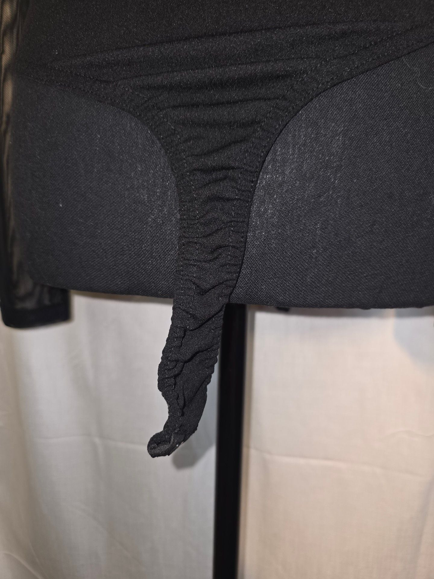 Missguided Corset Bodysuit Size US 4 Black Mesh Long Sleeve 5