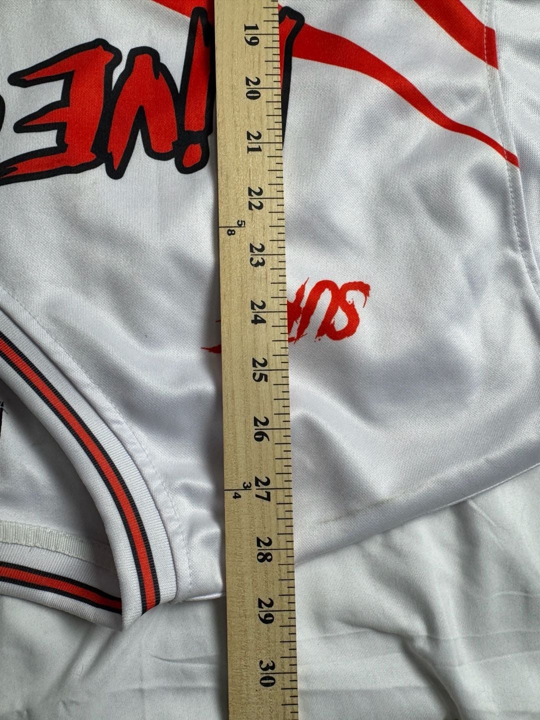 SURF Hockey Jersey Size L White Red Graphic Mesh 9