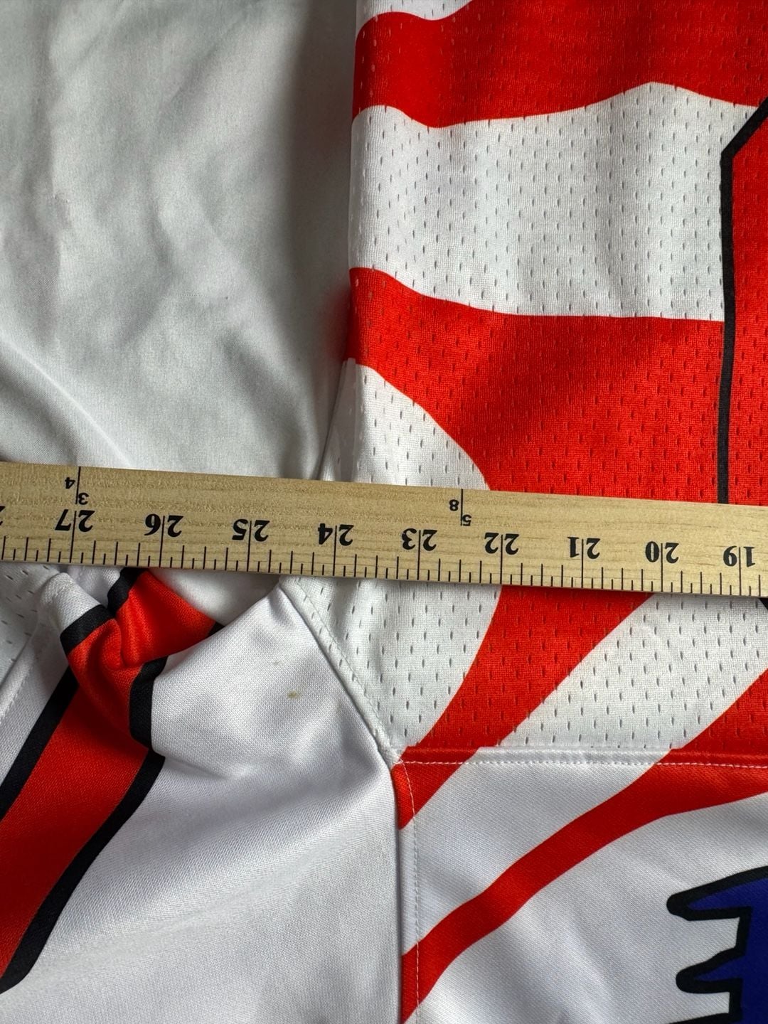 SURF Hockey Jersey Size L White Red Graphic Mesh 10