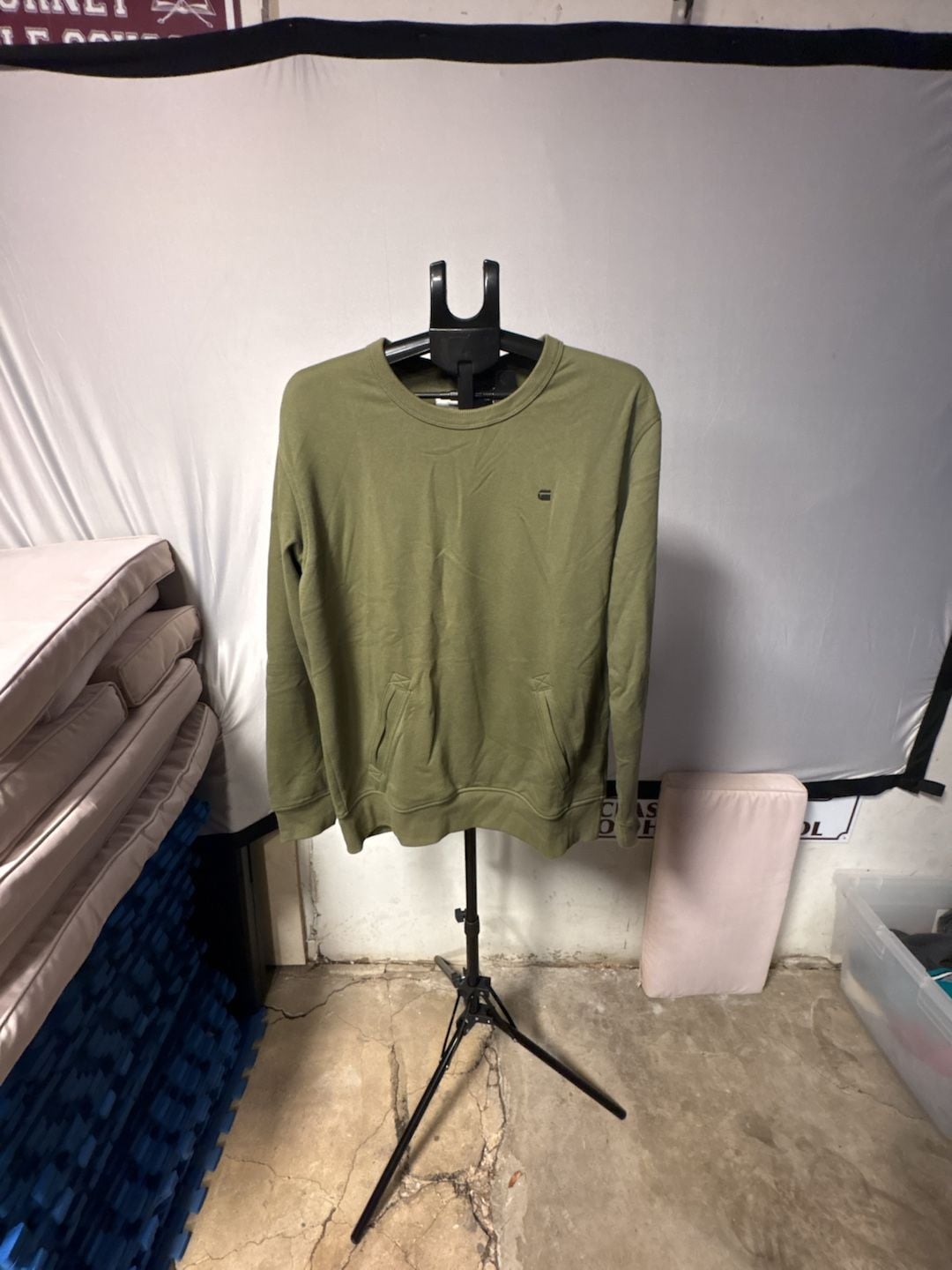 G-Star Raw Premium Core Crew Sweatshirt Size L Green 2