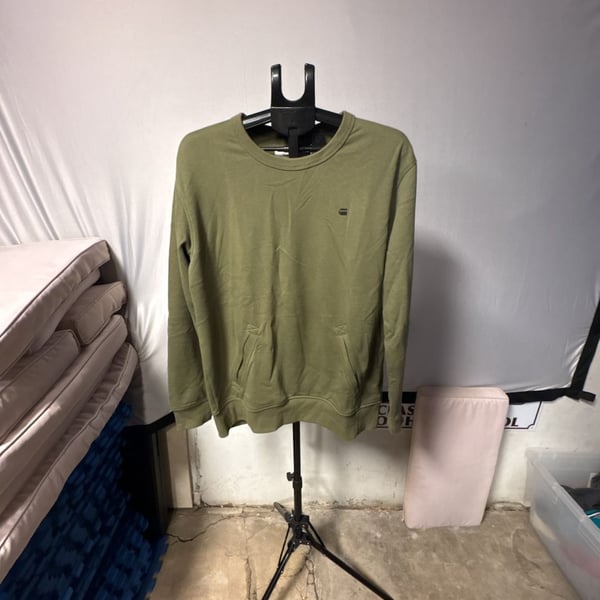 G-Star Raw Premium Core Crew Sweatshirt Size L Green