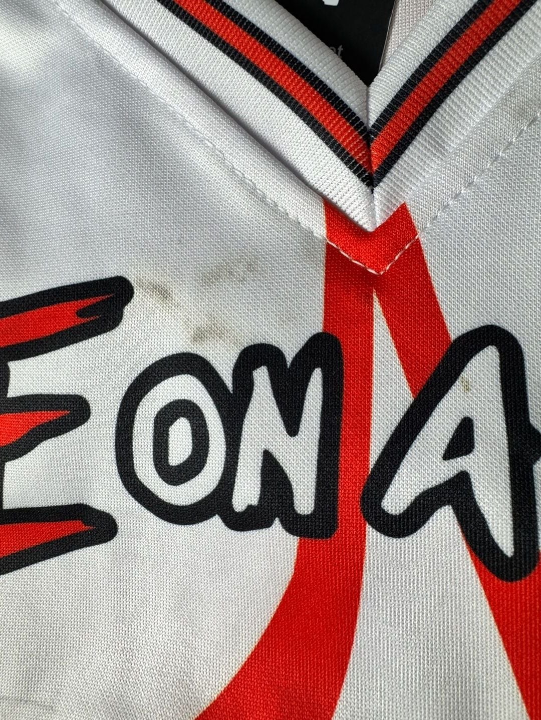 SURF Hockey Jersey Size L White Red Graphic Mesh 8