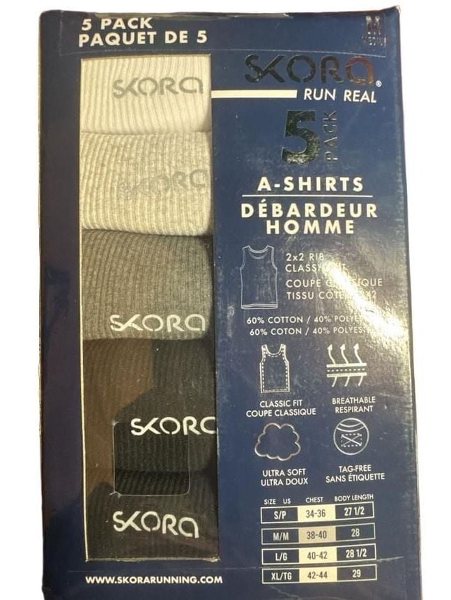 SKORA A-Shirts Size Medium 5 Pack Classic Fit 1