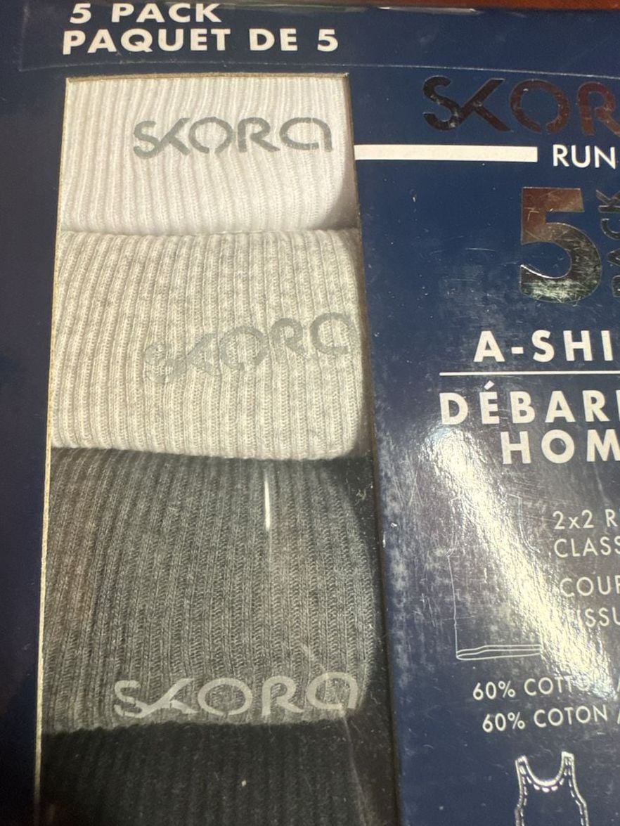 SKORA A-Shirts Size Medium 5 Pack Classic Fit 8