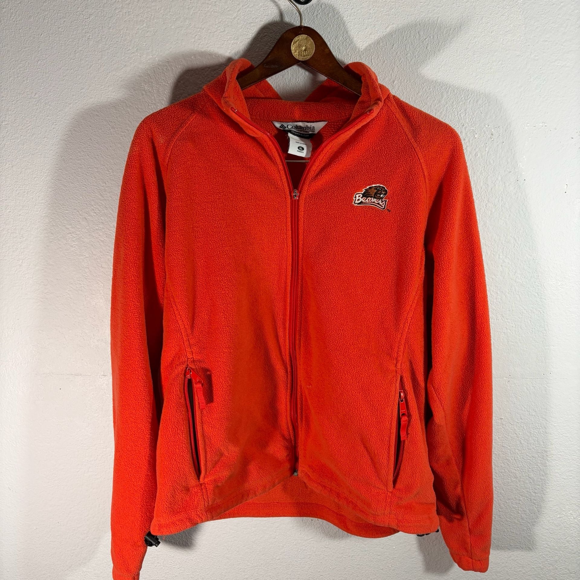 Columbia Oregon State Beavers Full Zip Fleece Jacket XL Orange 2
