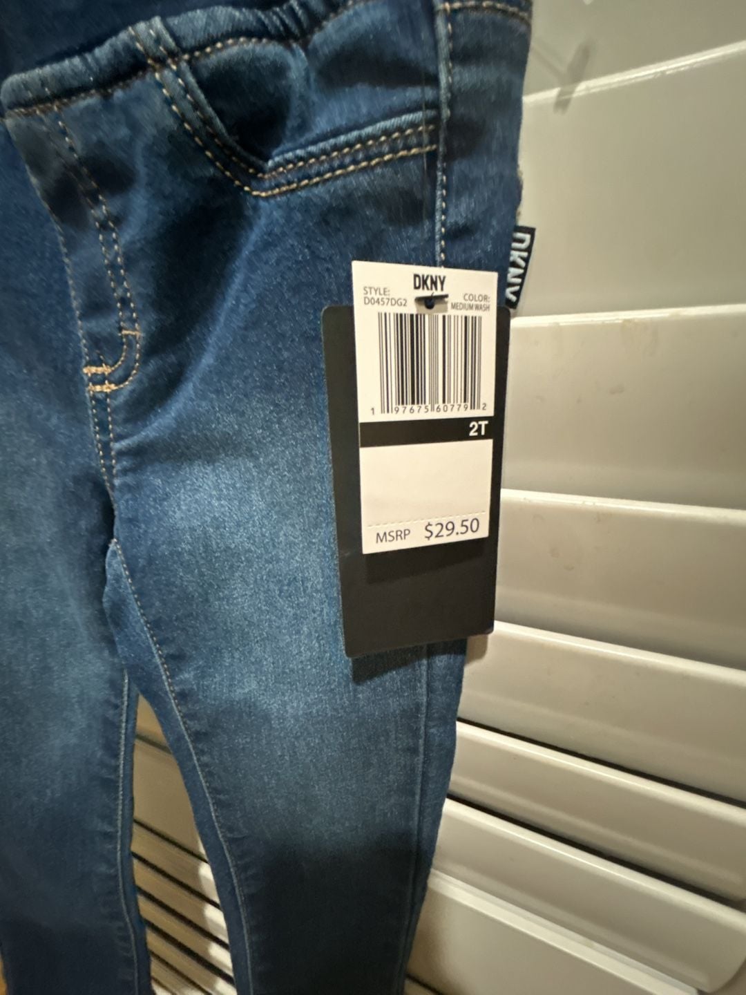 DKNY Pull-On Stretch Denim Jegging Size 2T 4