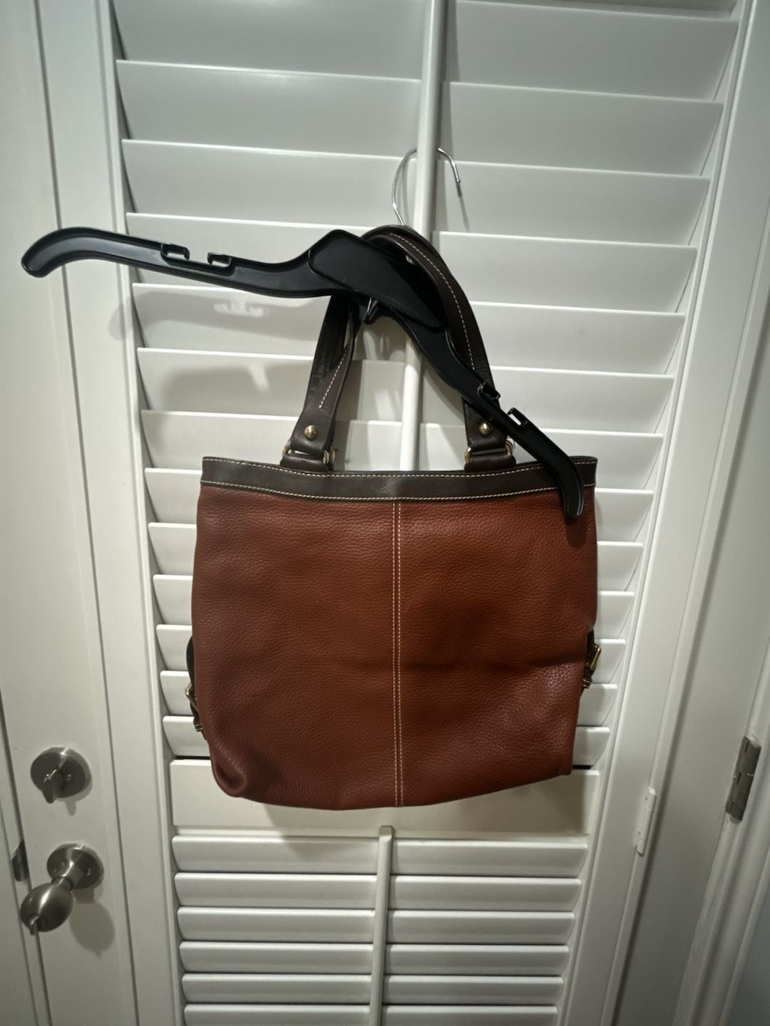 Dooney & Bourke Small Sara Handbag Brown Pebbled Leather 3