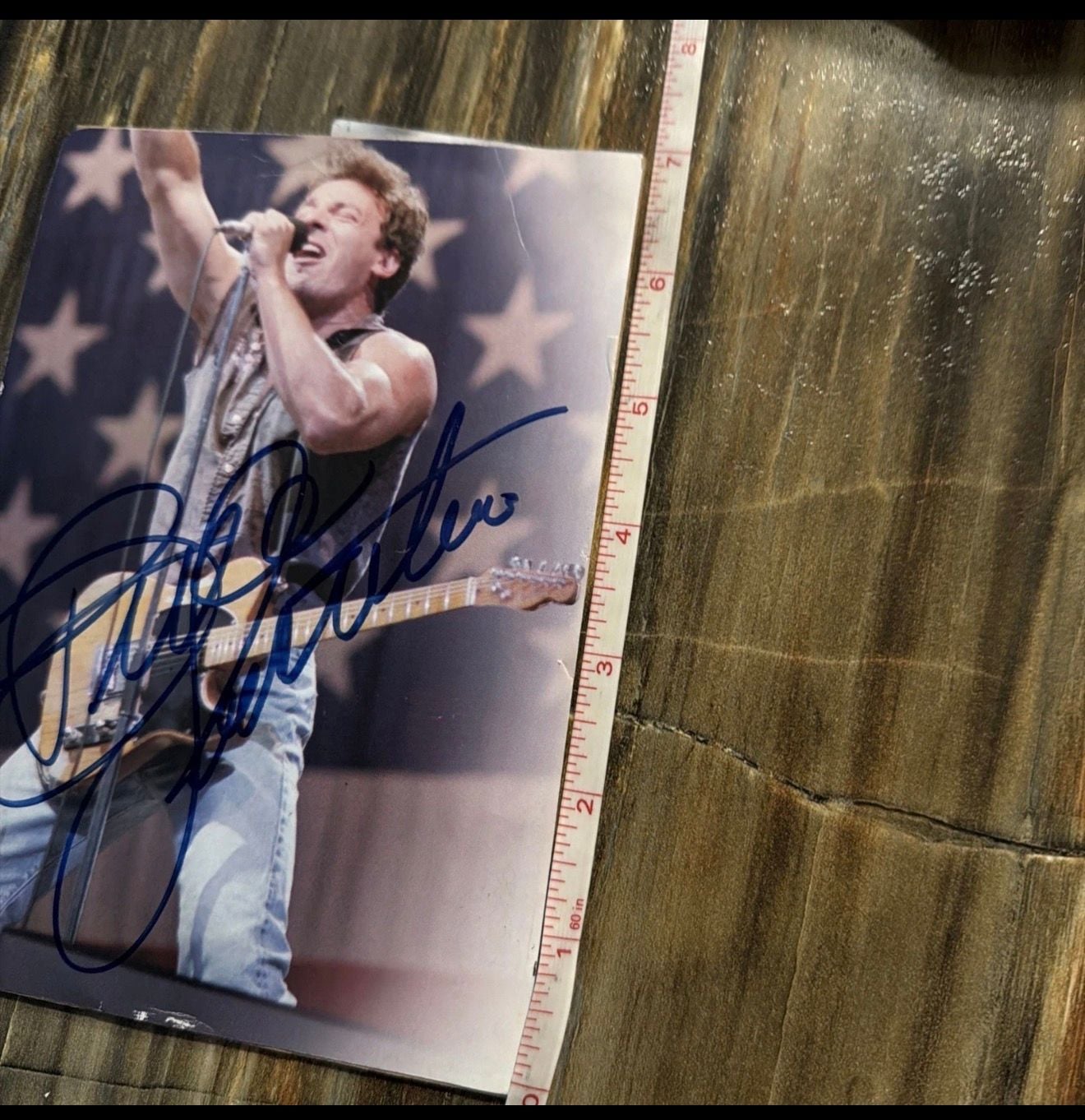 Bruce Springsteen Autographed Stage Photo 5x7 Magazine Clip (IP) 8