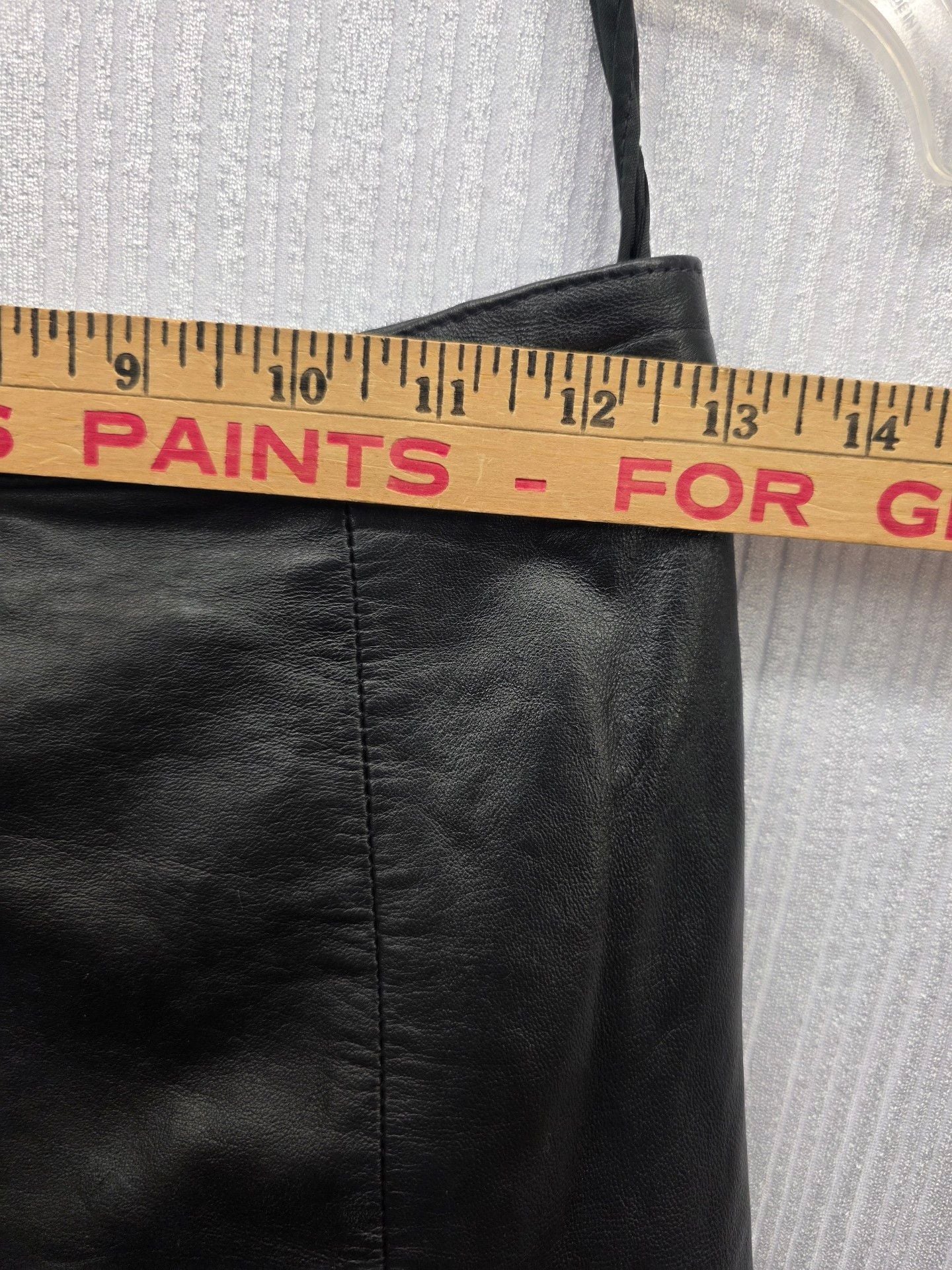 Vintage Y2k Leather Dynamics Black Leather Skirt Size 7/8 7
