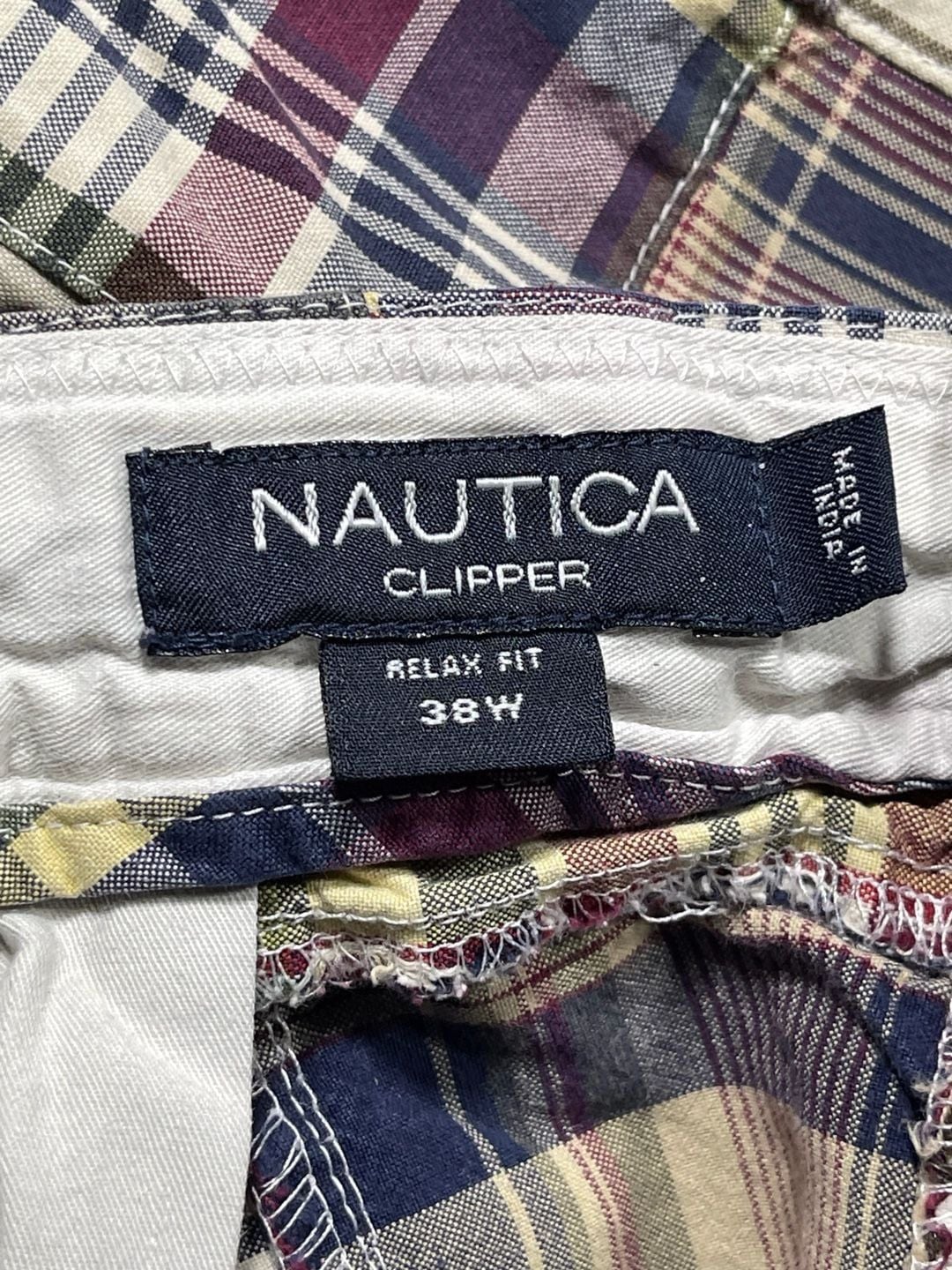 Nautica Patchwork Plaid Cotton Shorts Size VDR 502 207 7
