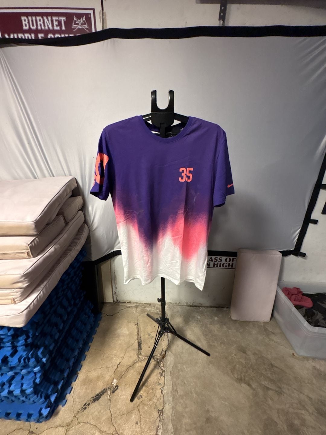 Nike Kevin Durant KD 35 Basketball T-Shirt Purple White Gradient 2