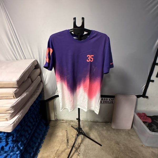 Nike Kevin Durant KD 35 Basketball T-Shirt Purple White Gradient