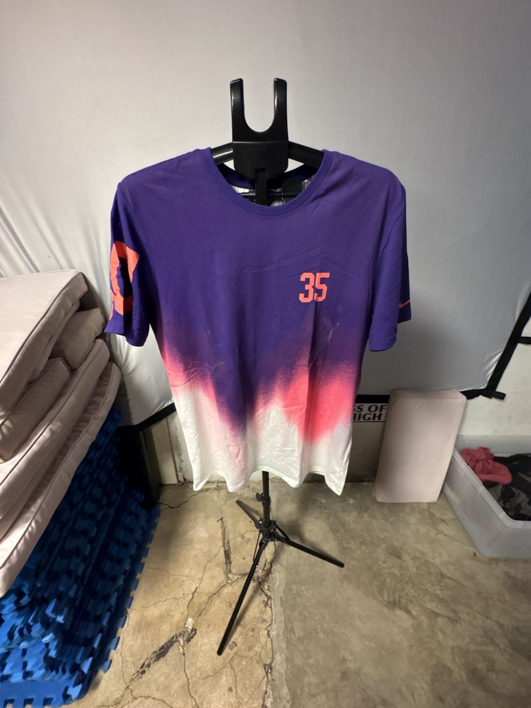 Nike Kevin Durant KD 35 Basketball T-Shirt Purple White Gradient 3