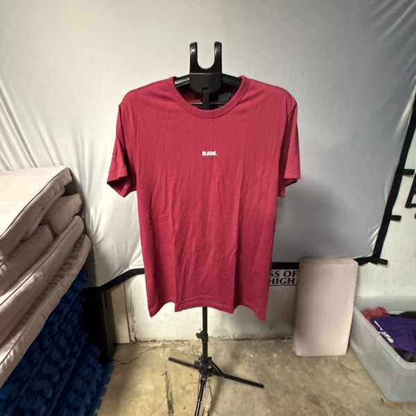 G-Star RAW T-Shirt Size L Red Graphic Crew Neck