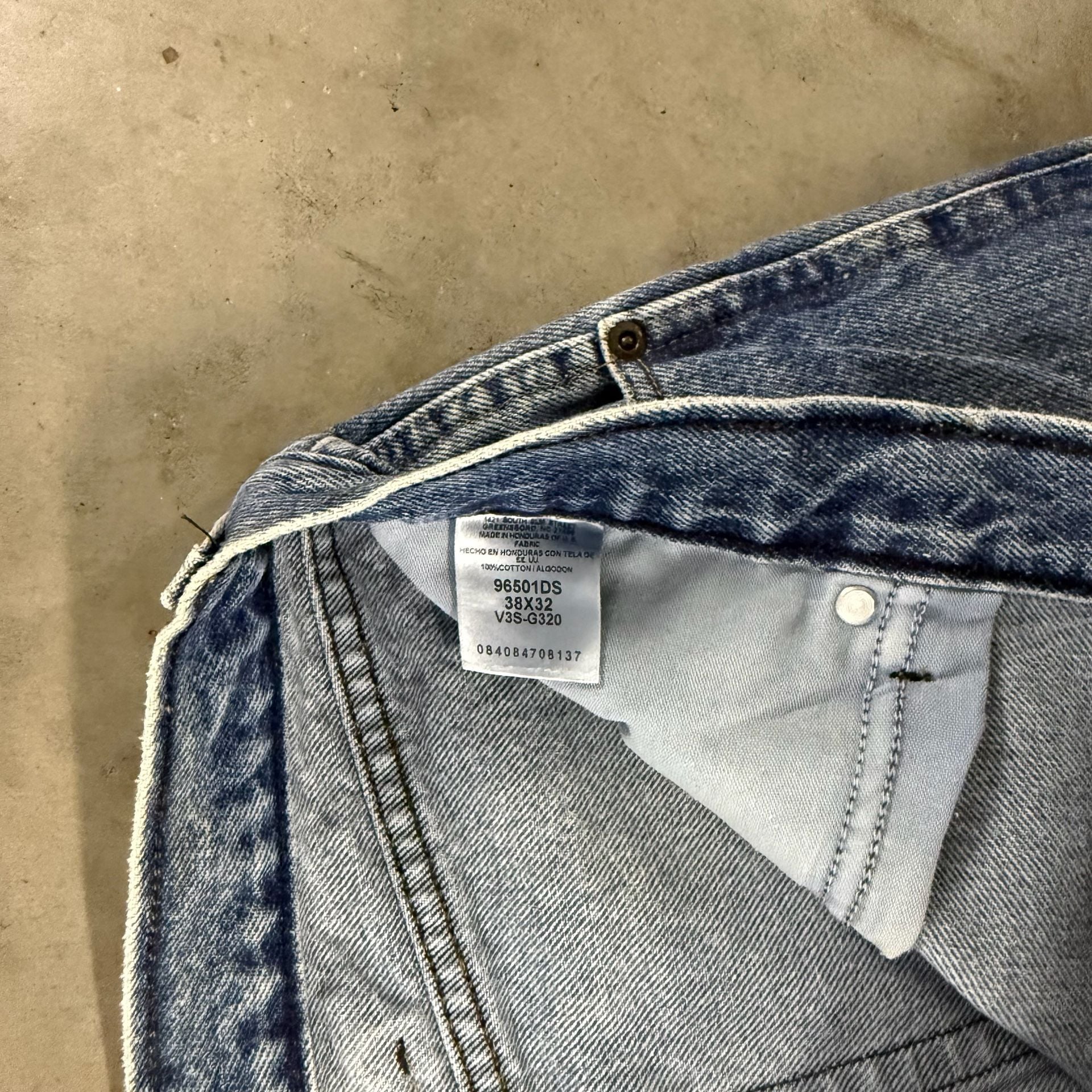 Wrangler Jeans Size 38x32 Blue Denim Regular Fit Straight Leg 5