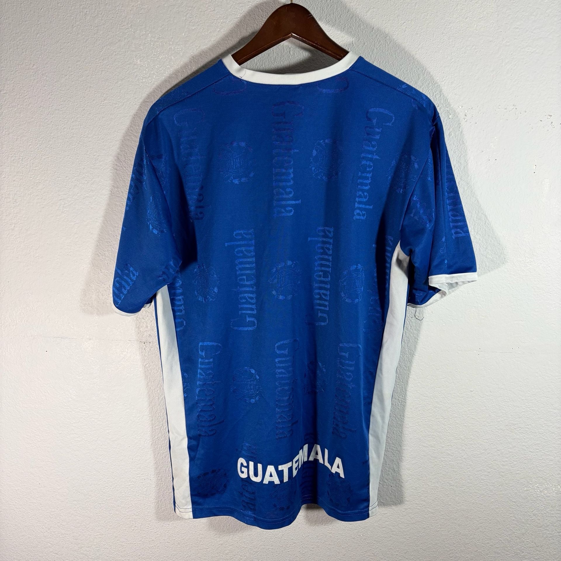 RARE VINTAGE 80s Puma Guatemala Soccer Jersey Size L Blue 3