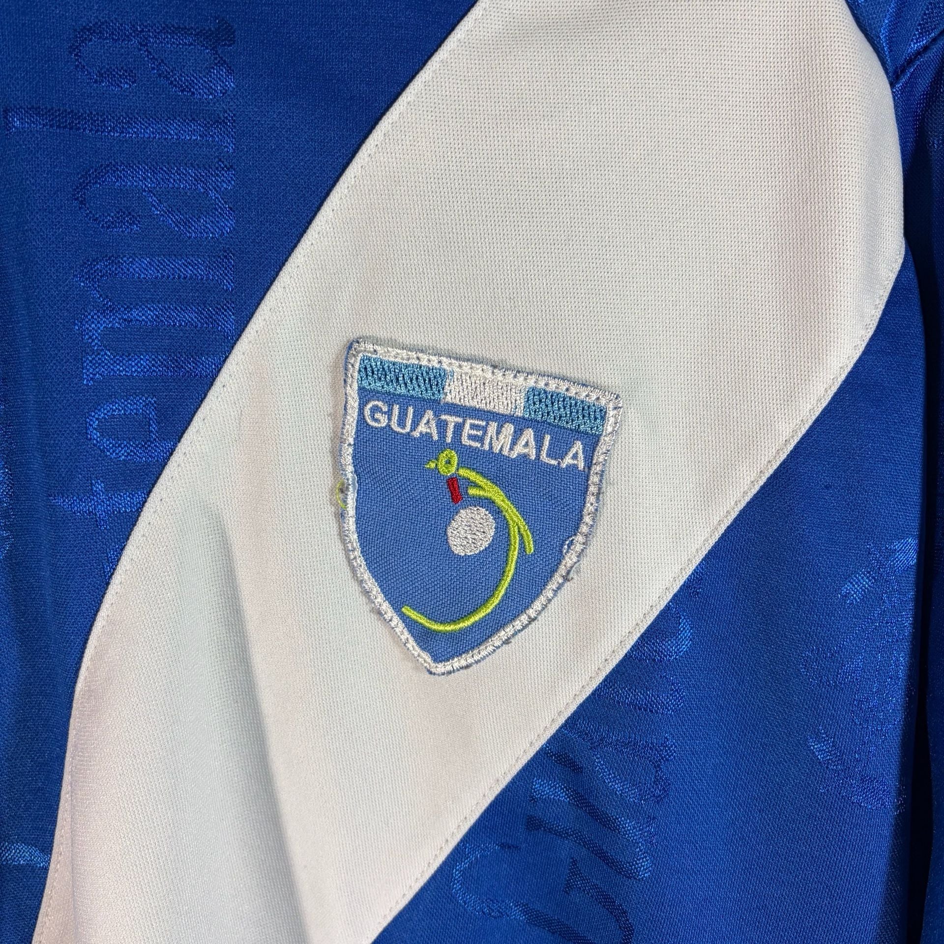 RARE VINTAGE 80s Puma Guatemala Soccer Jersey Size L Blue 4
