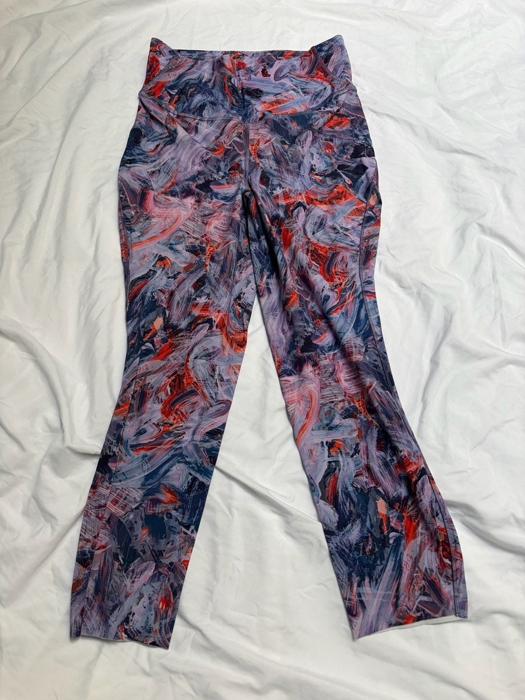 Lululemon Base Pace High-Rise Crop Size 8 Brushstroke Print Leggings 2