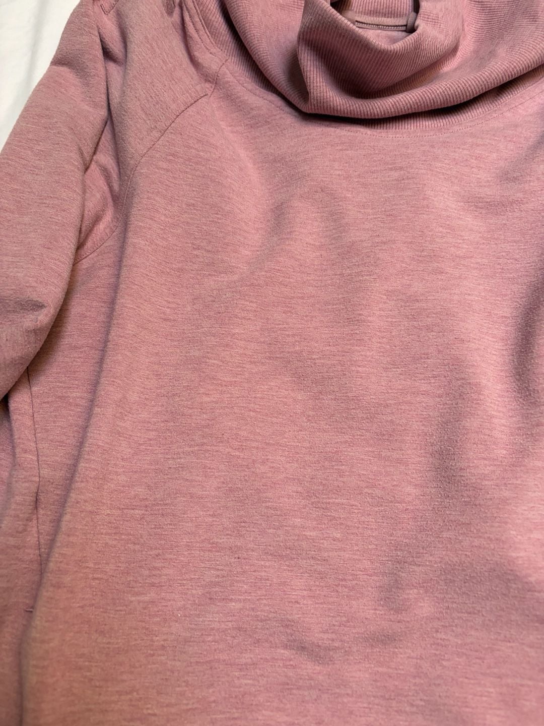Lululemon Cowl Neck Pullover Sweatshirt Pink Heathered 6