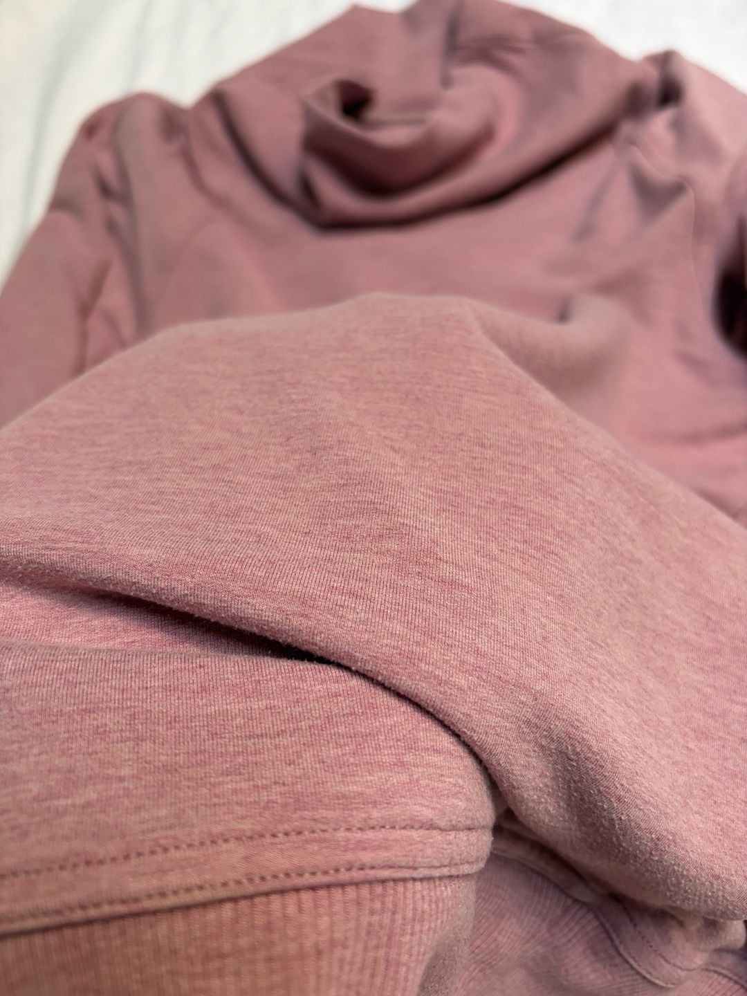 Lululemon Cowl Neck Pullover Sweatshirt Pink Heathered 7