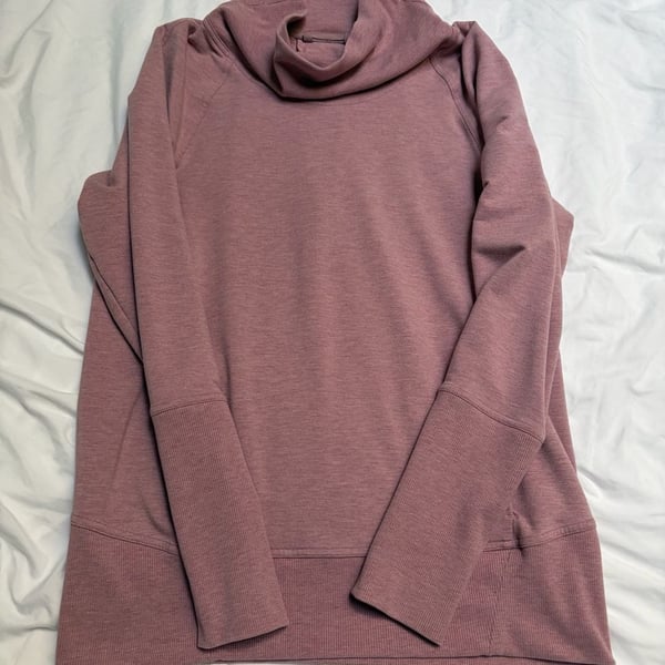 Lululemon Cowl Neck Pullover Sweatshirt Pink Heathered