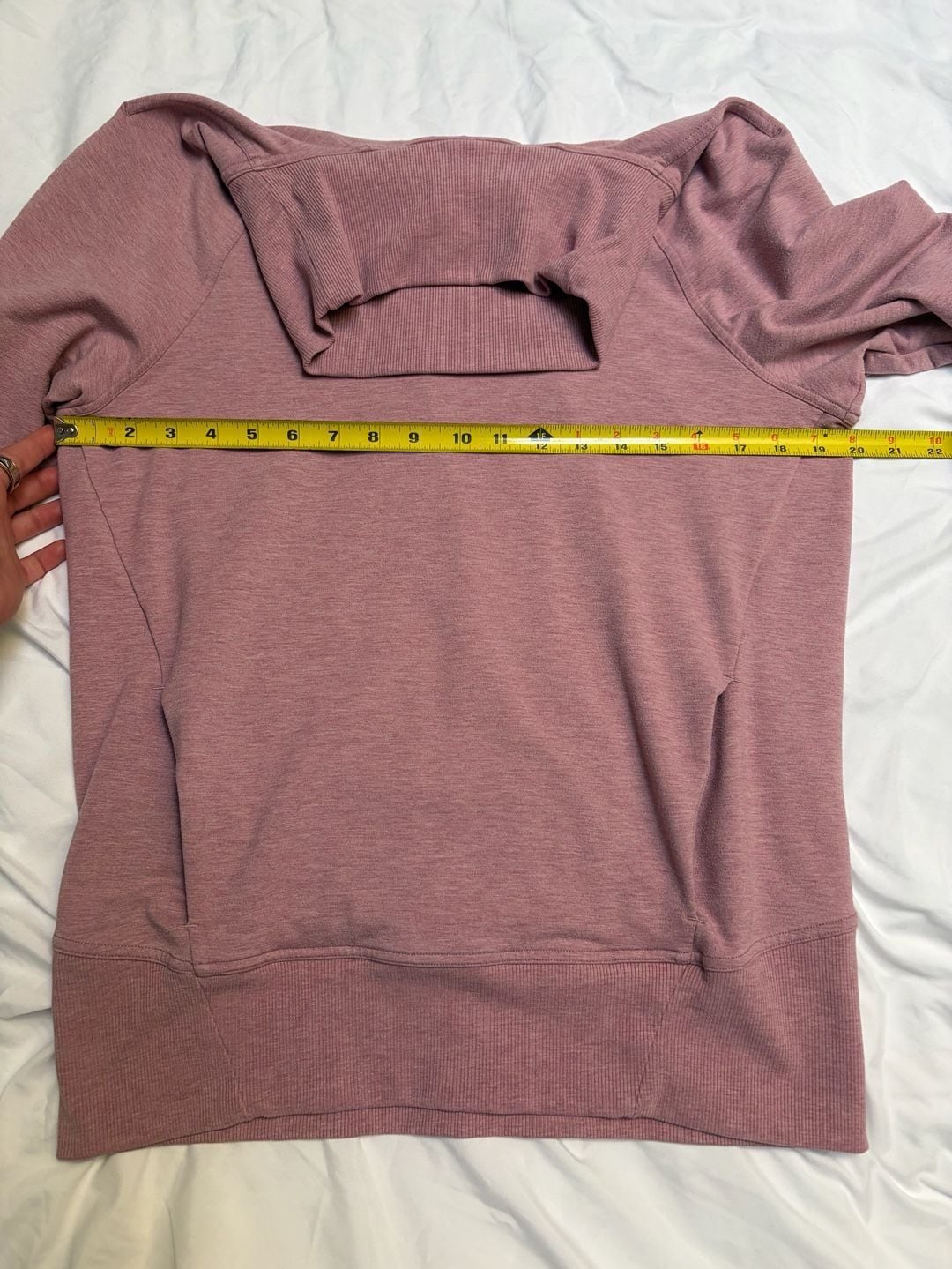 Lululemon Cowl Neck Pullover Sweatshirt Pink Heathered 4