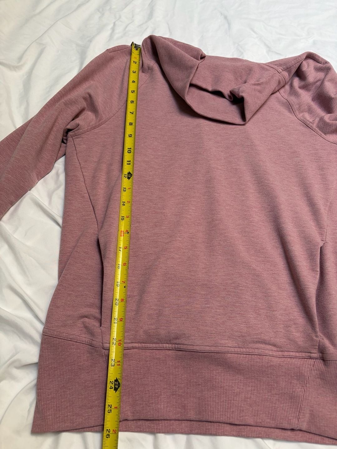 Lululemon Cowl Neck Pullover Sweatshirt Pink Heathered 5