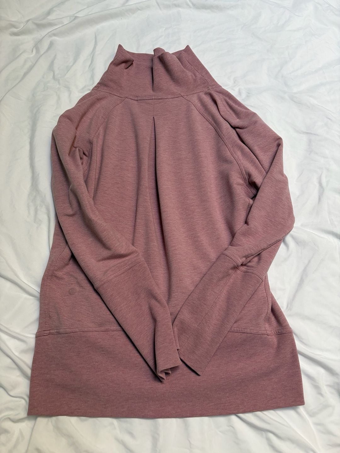 Lululemon Cowl Neck Pullover Sweatshirt Pink Heathered 3