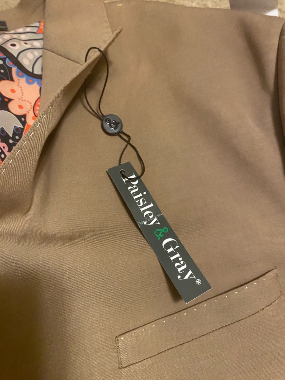 Paisley & Gray Slim Fit Sport Coat Size 50R Tan 5