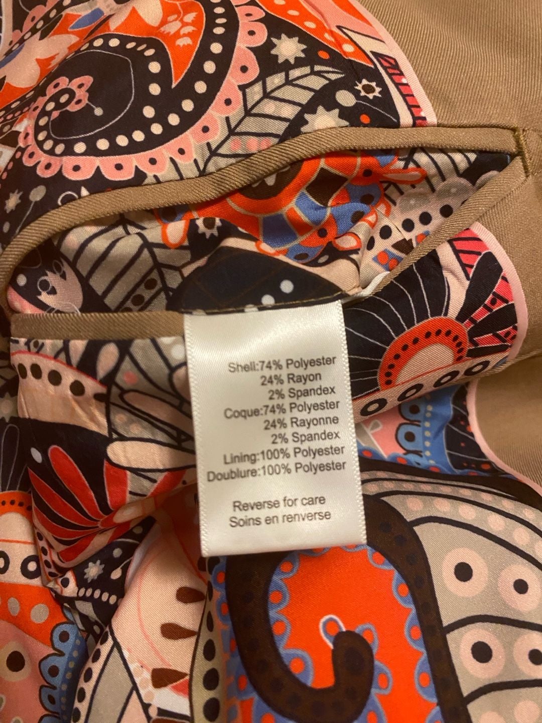 Paisley & Gray Slim Fit Sport Coat Size 50R Tan 8