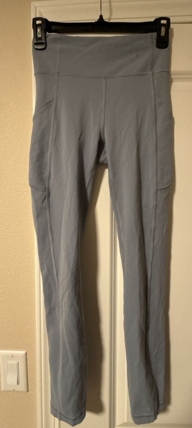 Lululemon Blue Grey Pocket Leggings 2