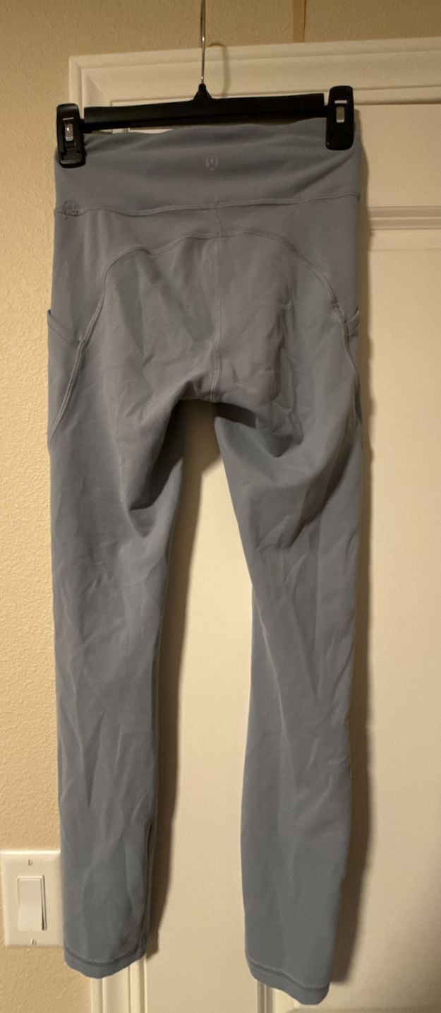 Lululemon Blue Grey Pocket Leggings 3