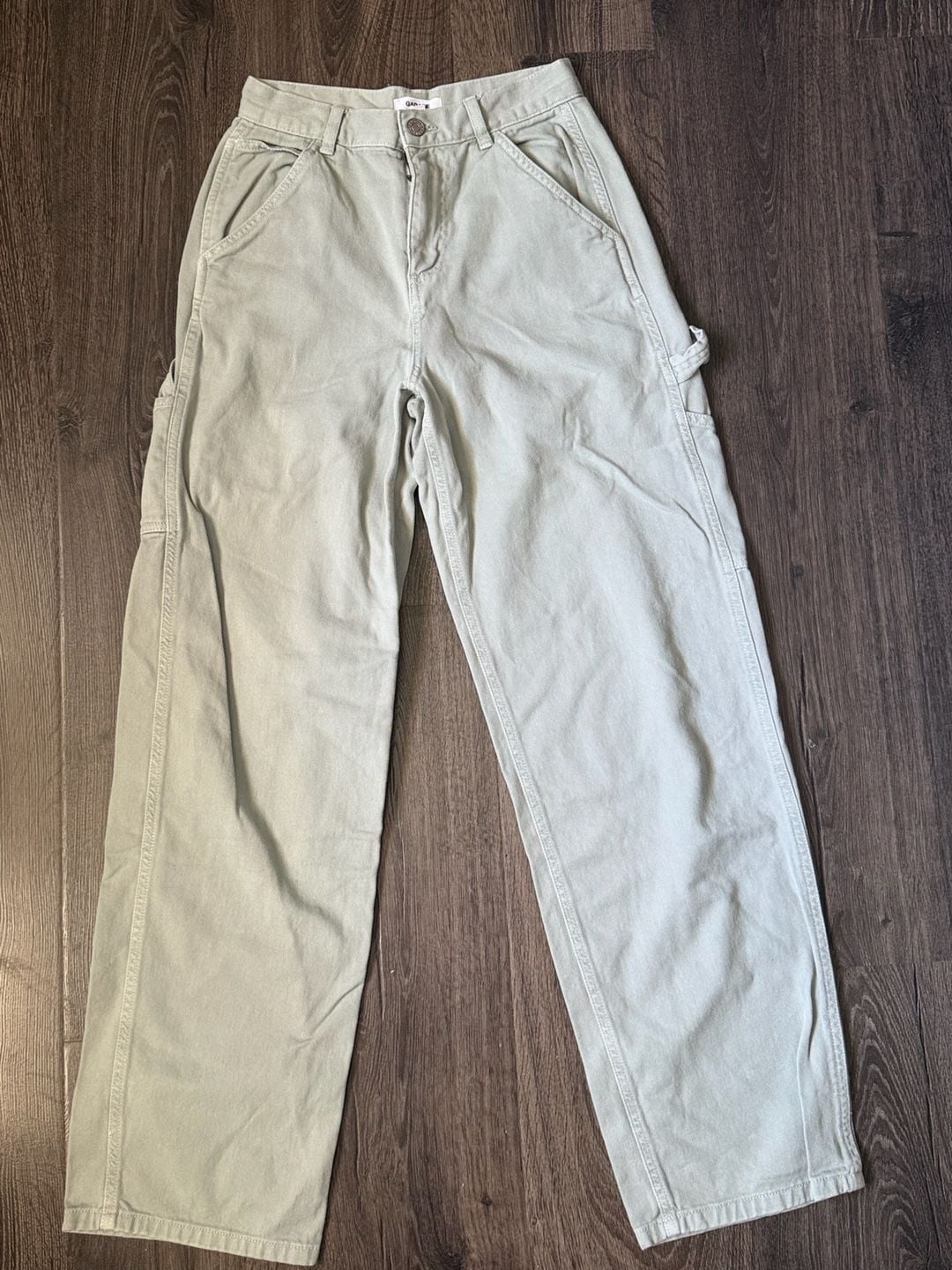 Garage Carpenter Pants Size 0 Sage Green Utility Workwear 2