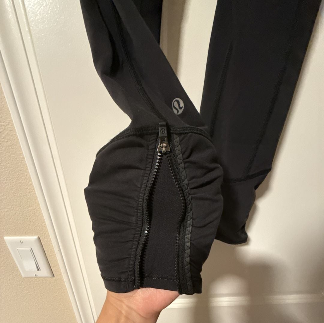 Lululemon Leggings Yoga Pants Ruched Zipped Ankle 7