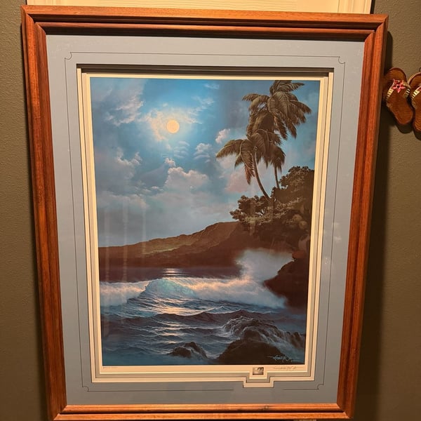 Roy Tabora “Reflections of a Tropical Moon” Signed Artist Proof Lithograph