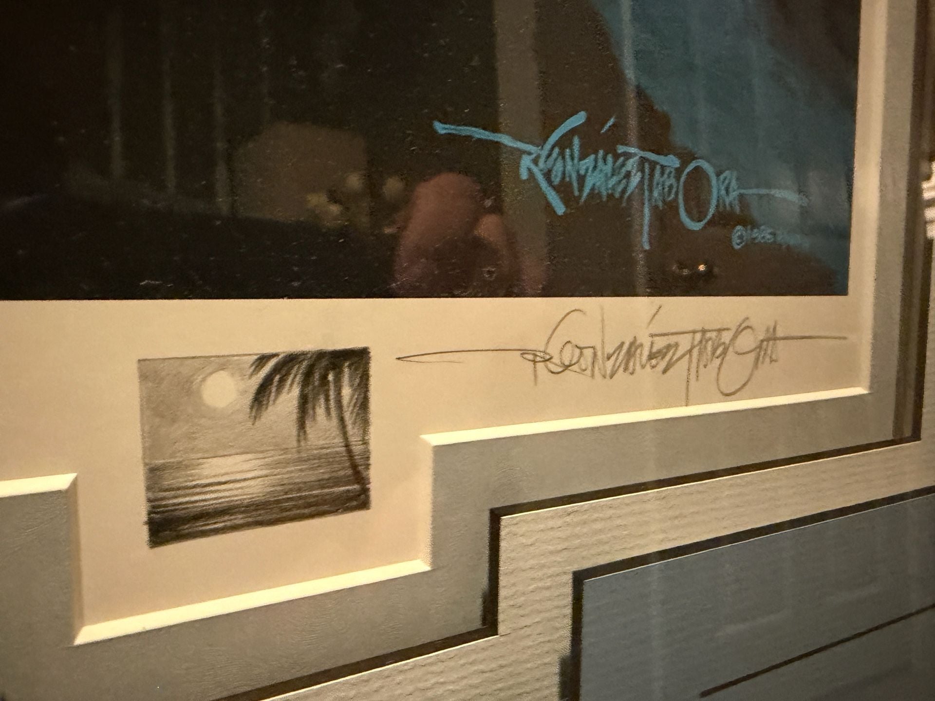 Roy Tabora “Reflections of a Tropical Moon” Signed Artist Proof Lithograph  10