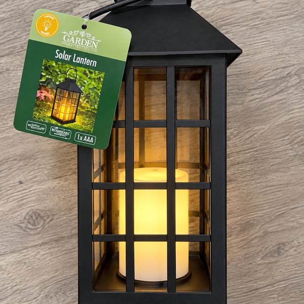Black Garden Collection solar lantern