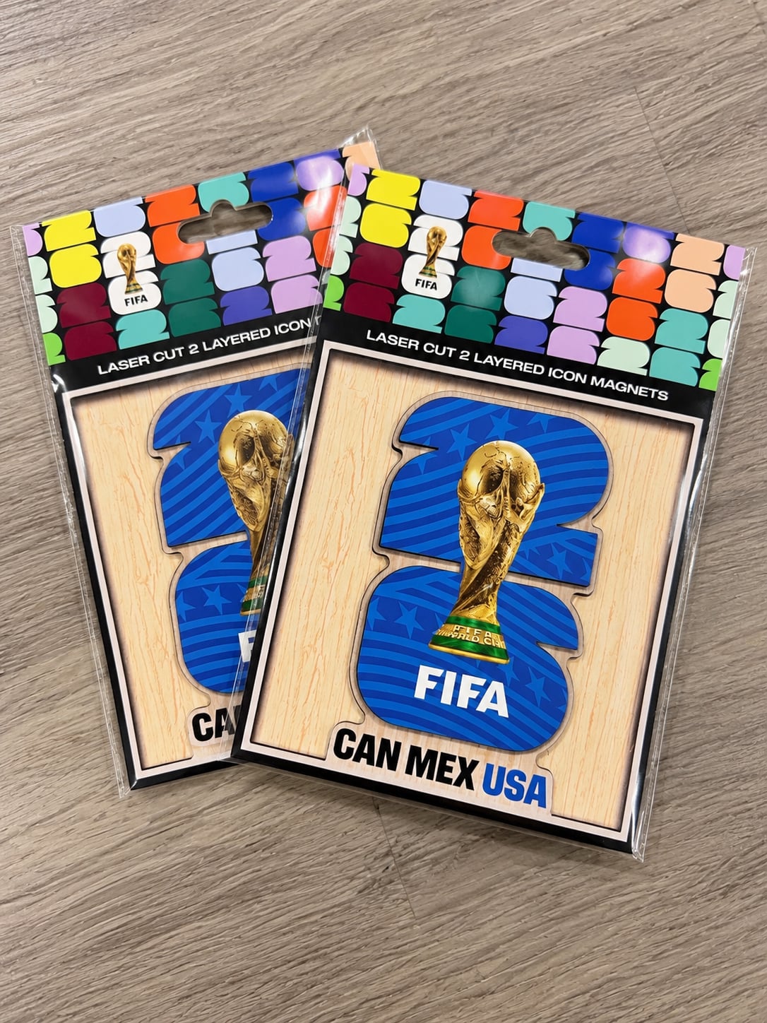 FIFA 2026 World Cup CAN MEX USA Laser Cut Magnets – 2 Pack 1