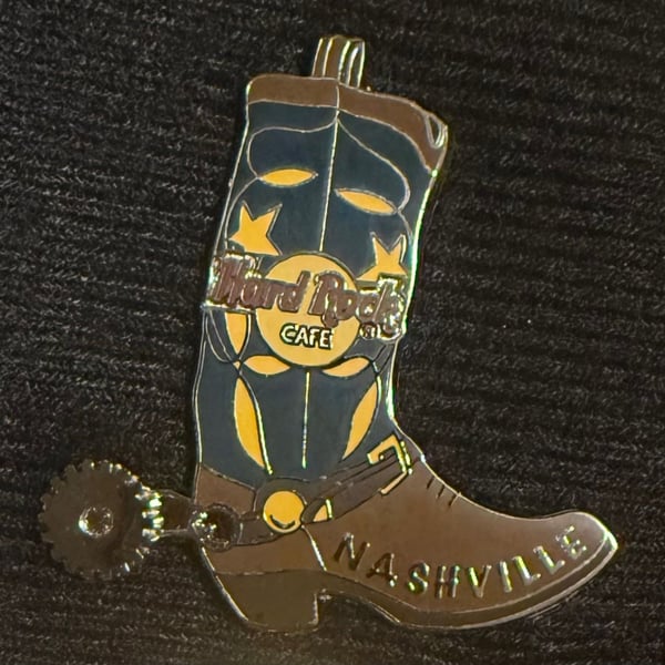 Hard Rock Cafe Nashville Cowboy Boot Pin