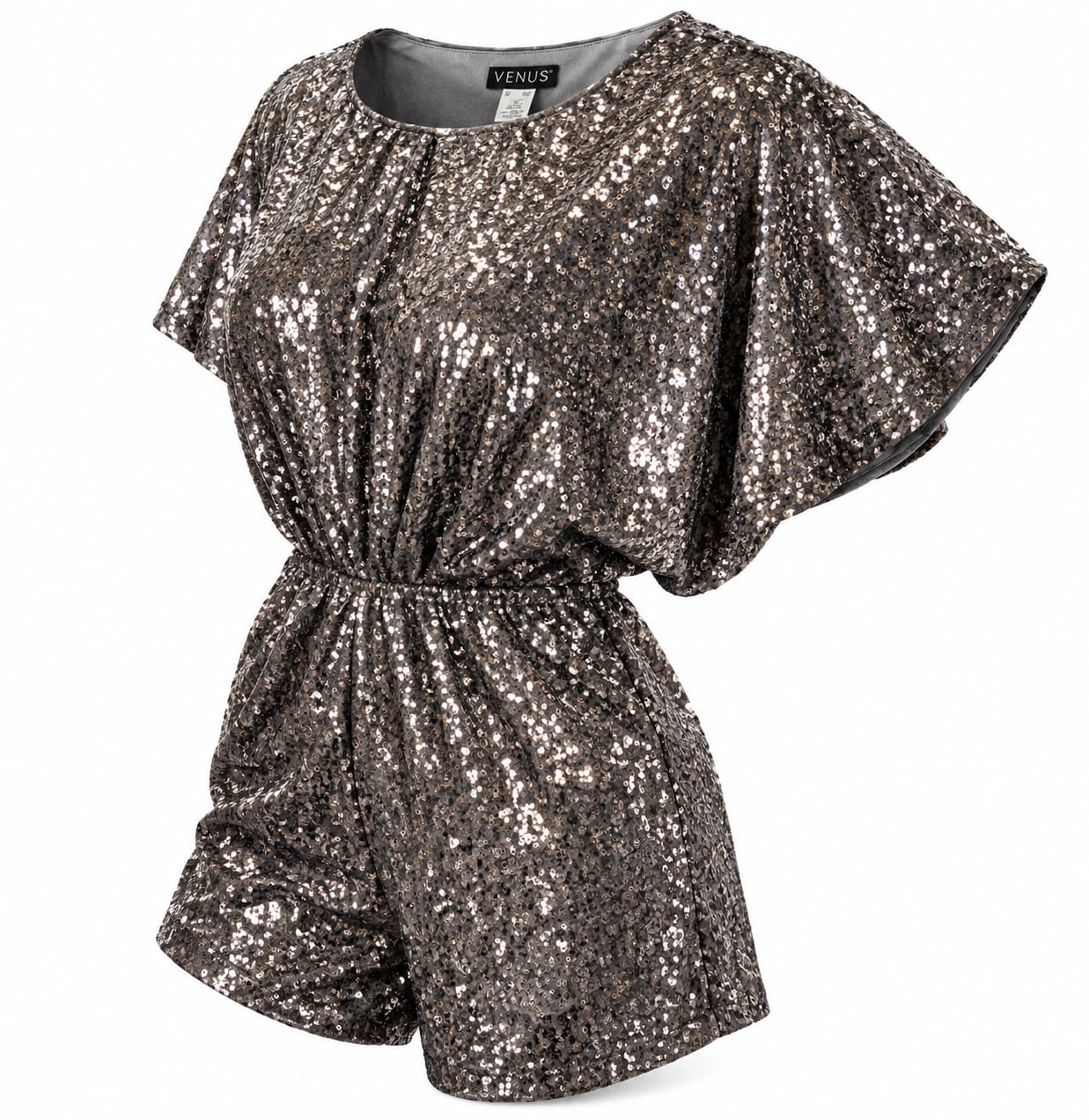 VENUS Sequin Short Sleeve Romper 4