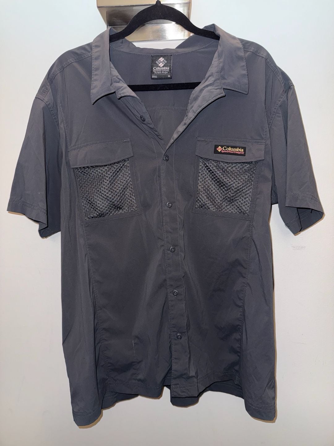 Columbia Wild Cast Short-Sleeve Shirt Size XL Gray 2
