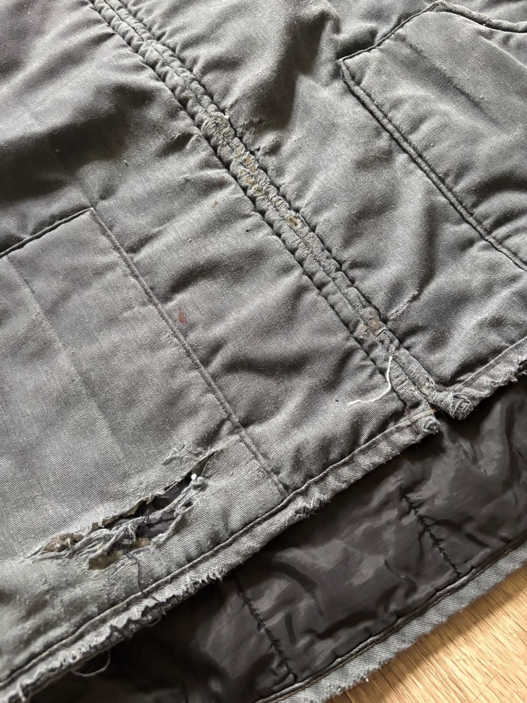 Bamin Quilted Vest Size 2XL Black Canvas Workwear Vintage 4