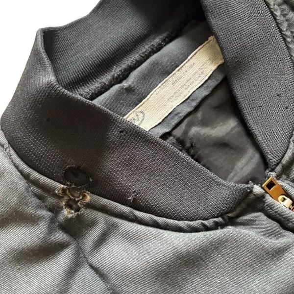 Bamin Quilted Vest Size 2XL Black Canvas Workwear Vintage